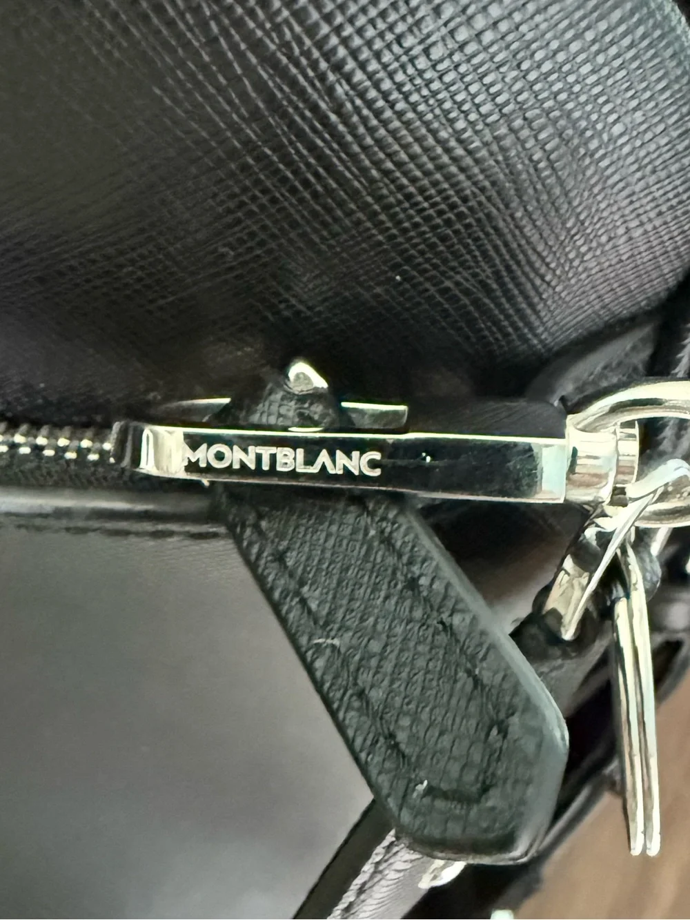 Montblanc Black Leather Briefcase for Men